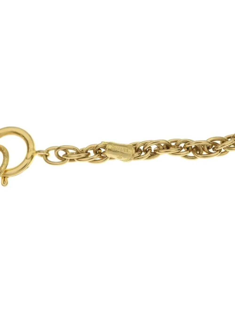 Chanel Mademoiselle Long Chain Necklace Gold